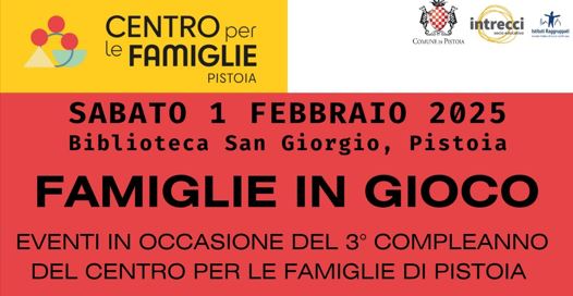 "Famiglie in gioco, special week", una settimana di festa per il terzo compleanno del Centro per le Famiglie