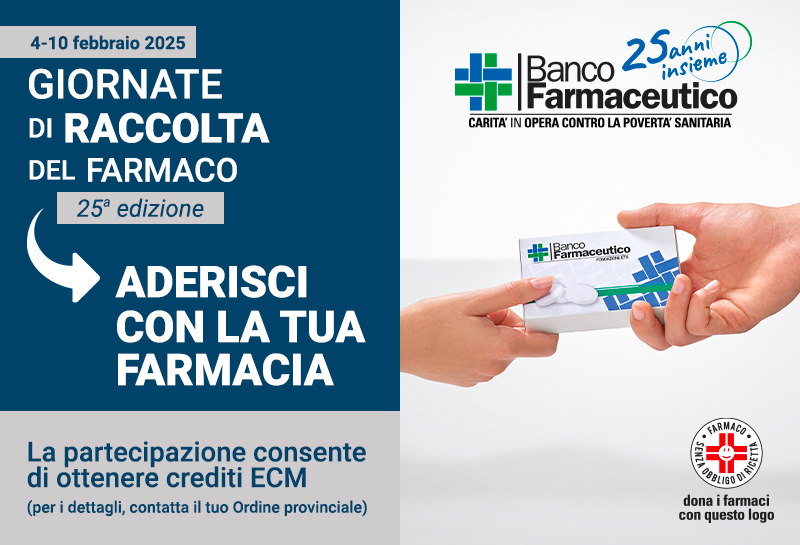 Tornano le Giornate di Raccolta del Farmaco: si possono donare farmaci da oggi a lunedì 10 febbraio