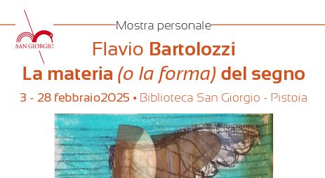 In Biblioteca San Giorgio sabato l’inaugurazione della mostra La materia (o la forma) del segno di Flavio Bartolozzi